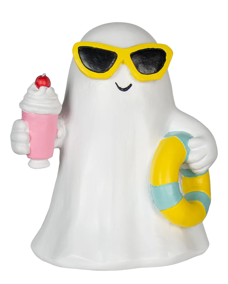 Summerween Gespenst mit Milkshake & Schwimmreifen 15,5cm