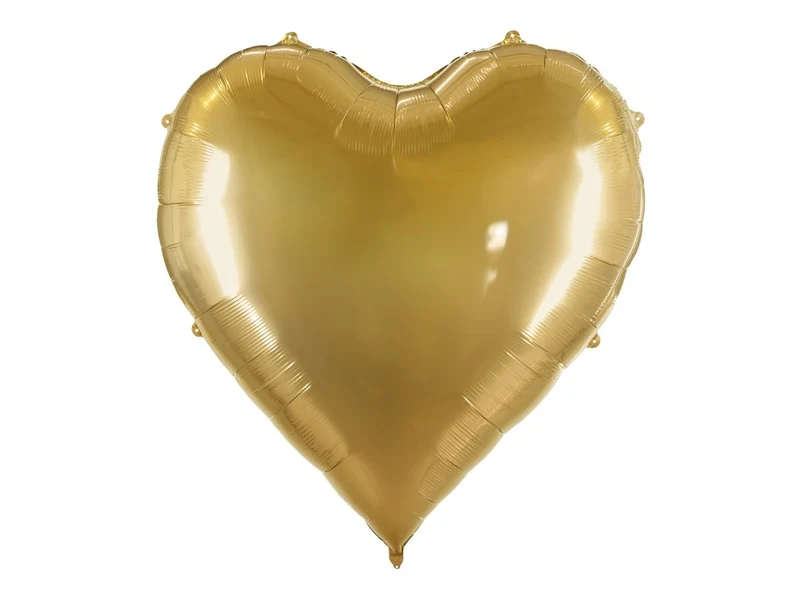 Herz-Folienballon Gold Leer 1,36m