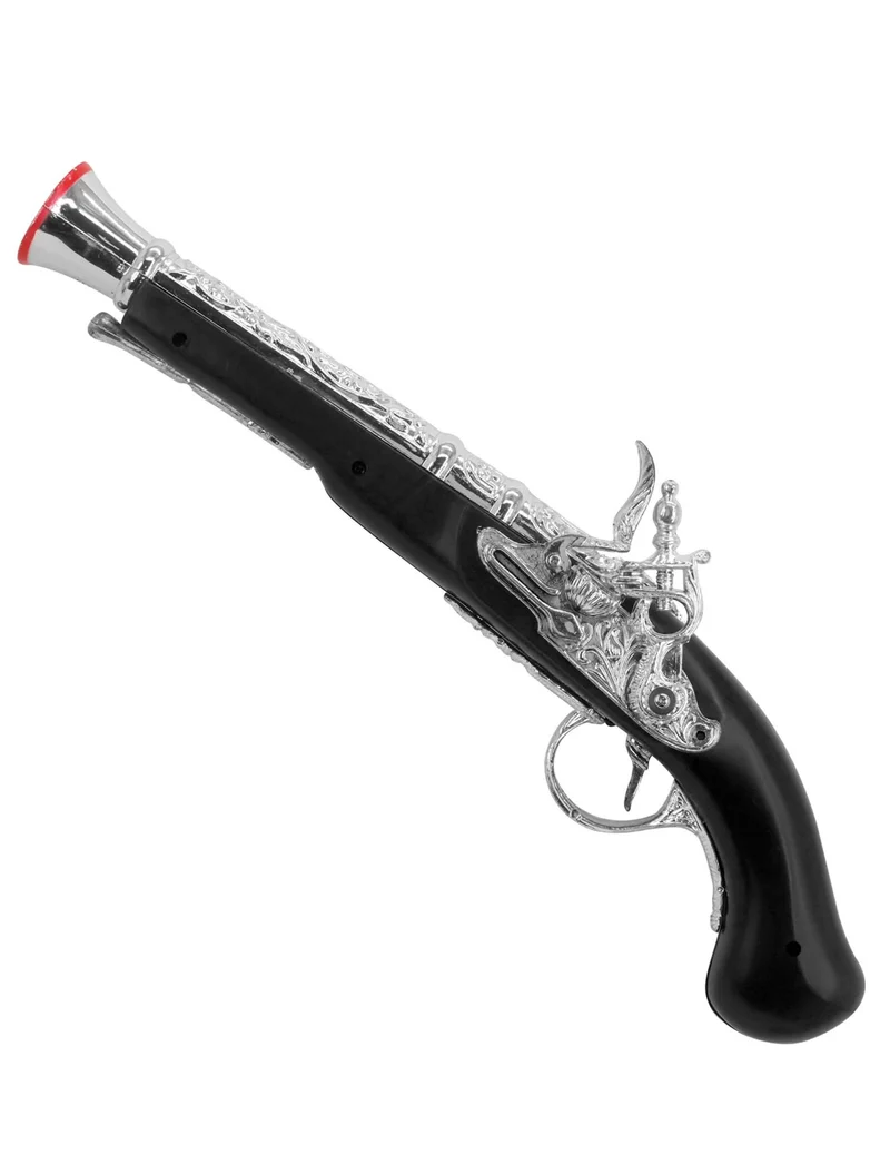 Piratenpistole aus Kunststoff schwarz 34 cm