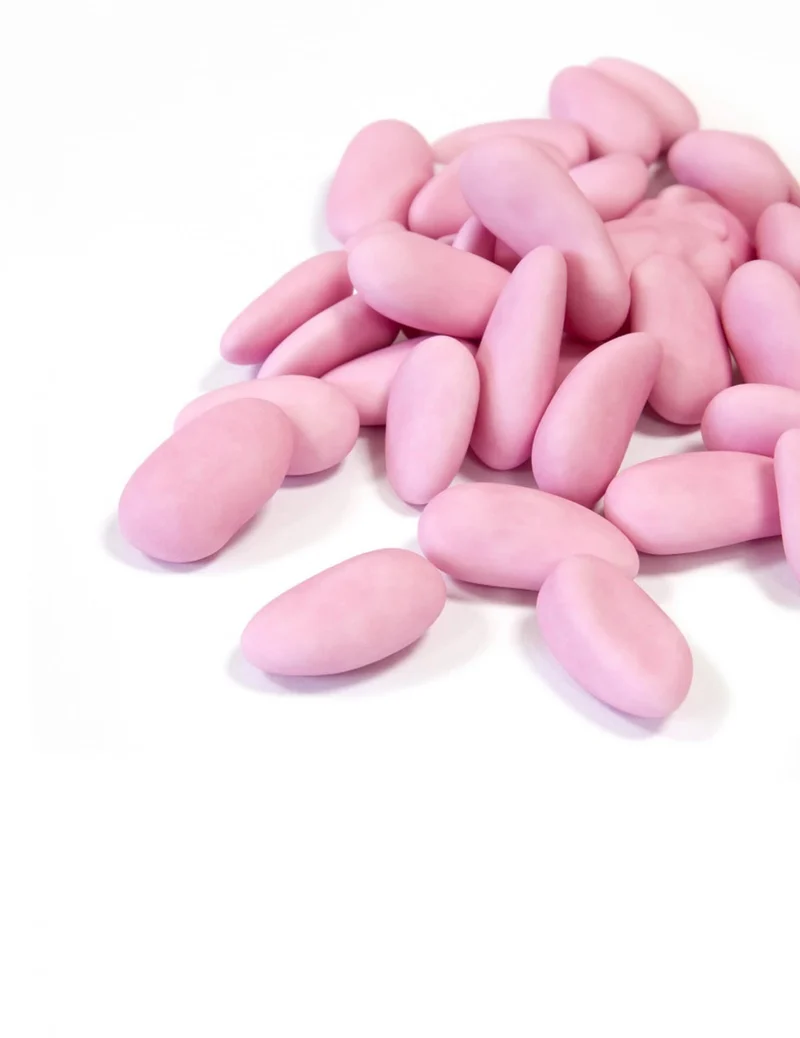 Rosa Mandeldragees 500 g für Kommunion