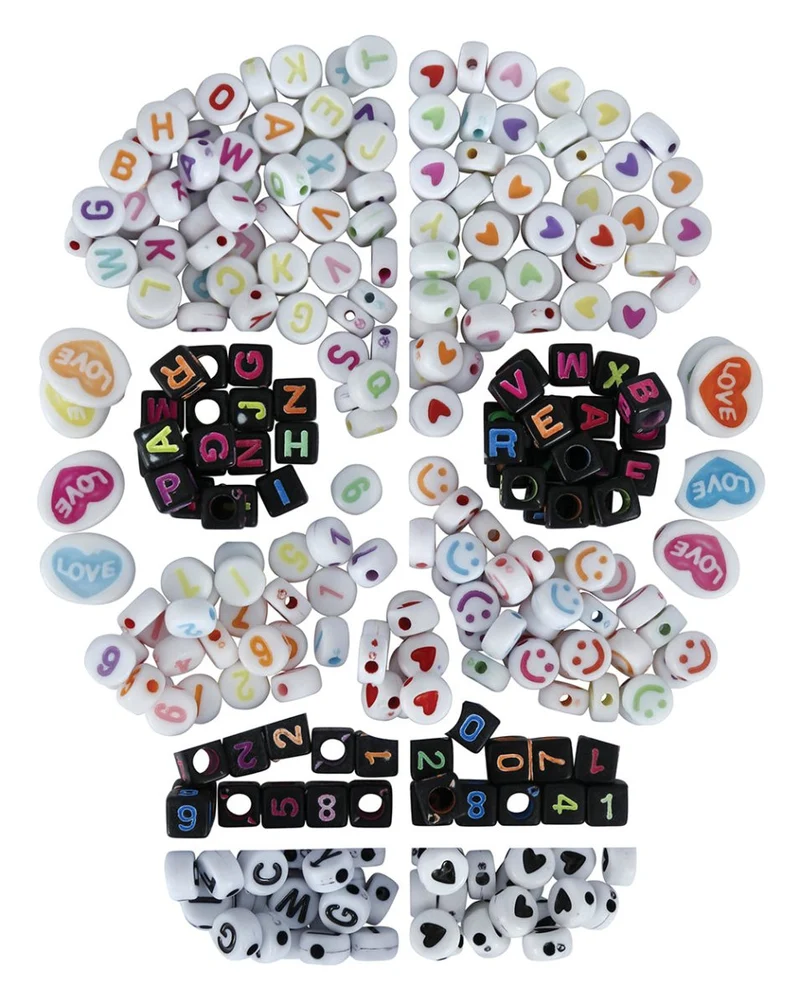 Halloween Bastelset Armband Buchstaben und Zahlen herstellen