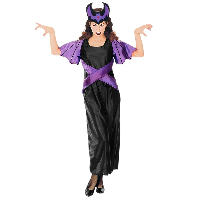 Halloween Kleid Schwarz Lila Ladies Devil
