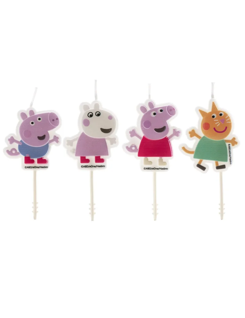 4 Peppa Wutz™ Geburtstagskerzen