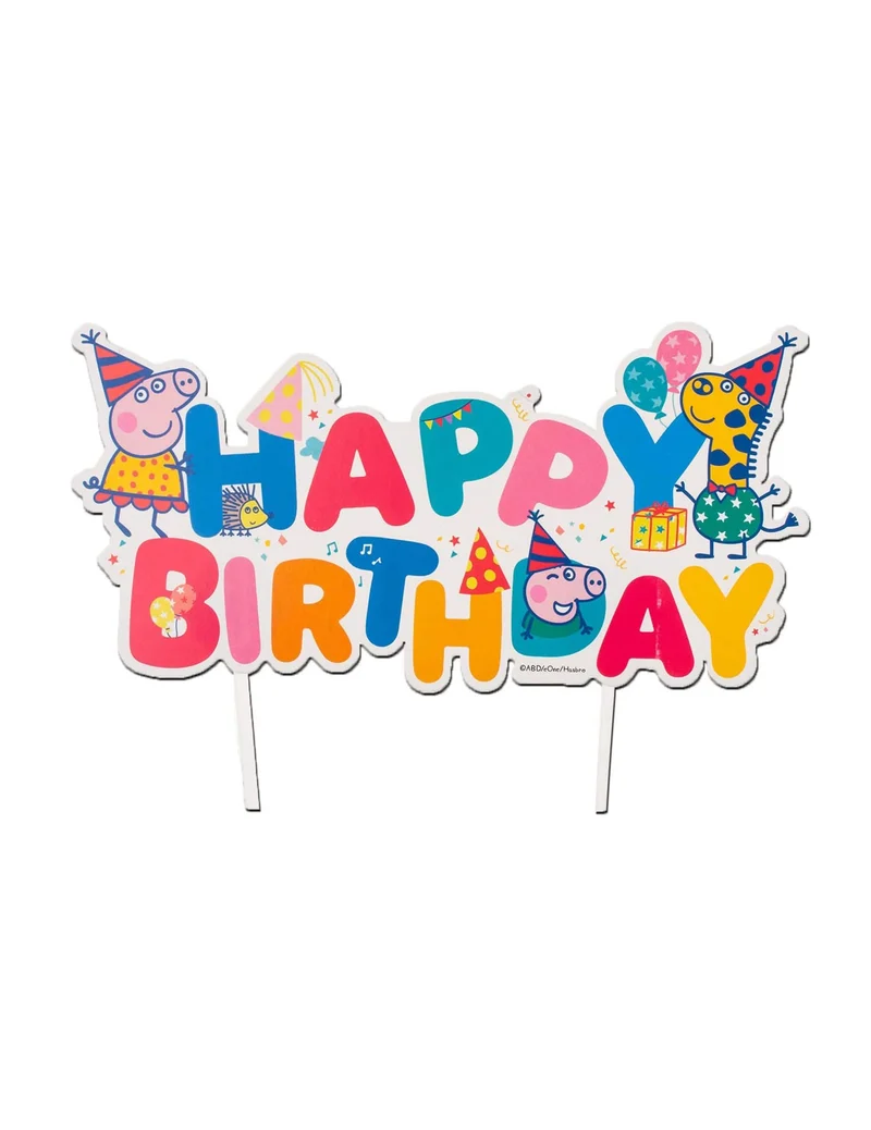 Tortenaufsatz Peppa Wutz™ Happy Birthday 17 cm