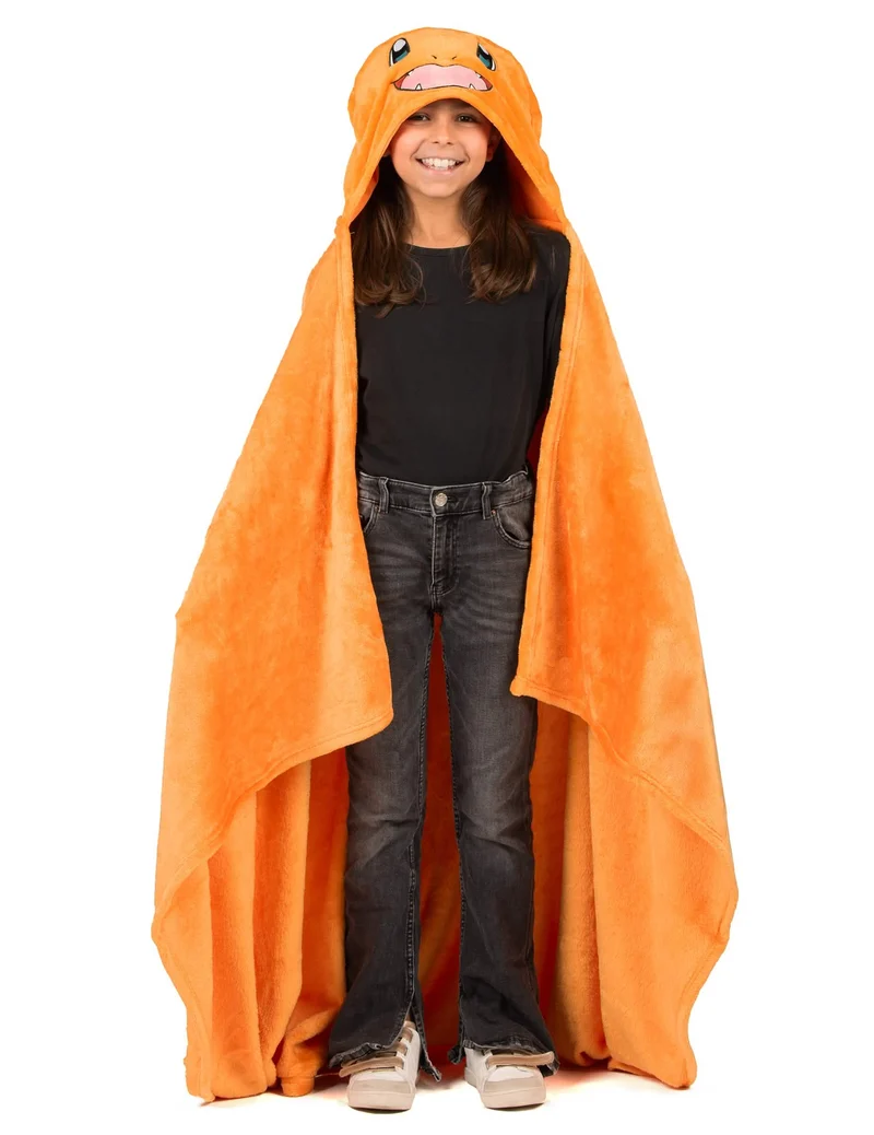 Glumanda Fleece-Decken-Kostüm mit Kapuze für Kinder Pokémon™