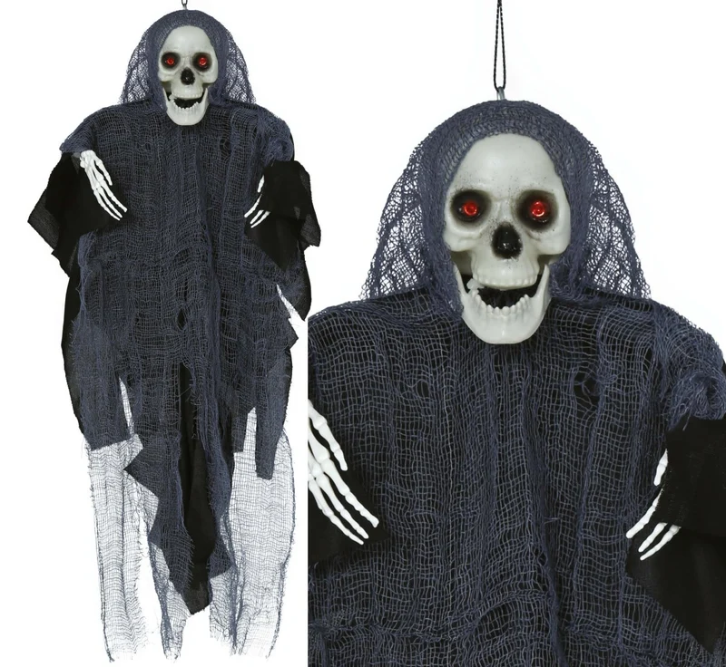 Halloween Puppe Skelett mit Tunika 40cm