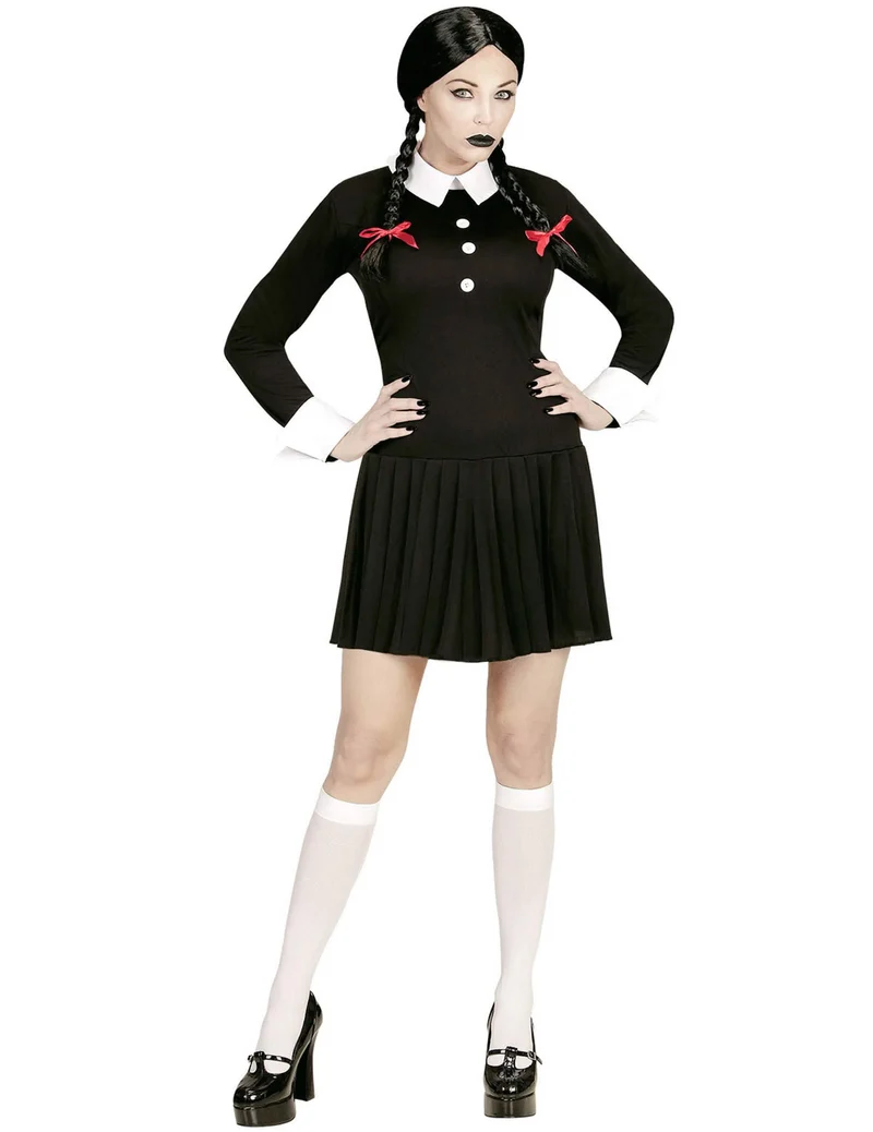 Gothic Schulmädchen Kostüm für Damen Halloween