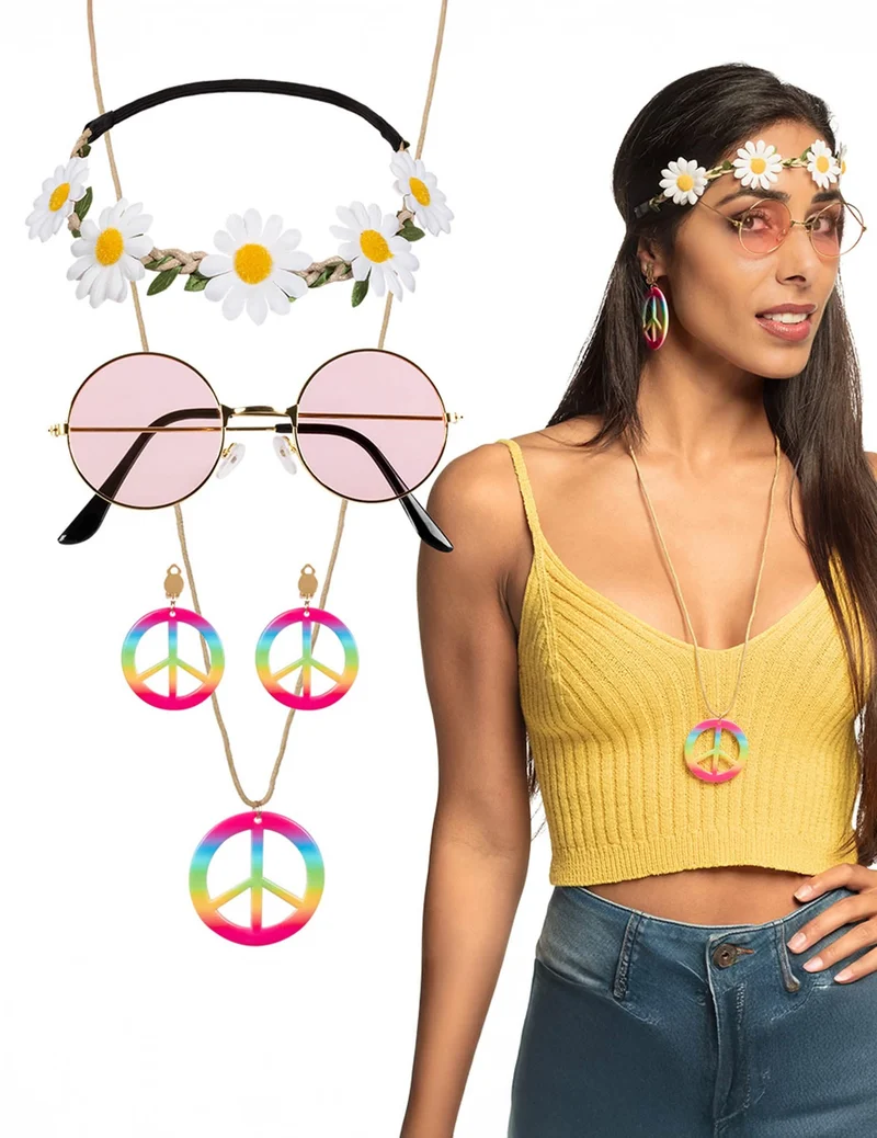 Hippie Deluxe Adult Accessory Kit