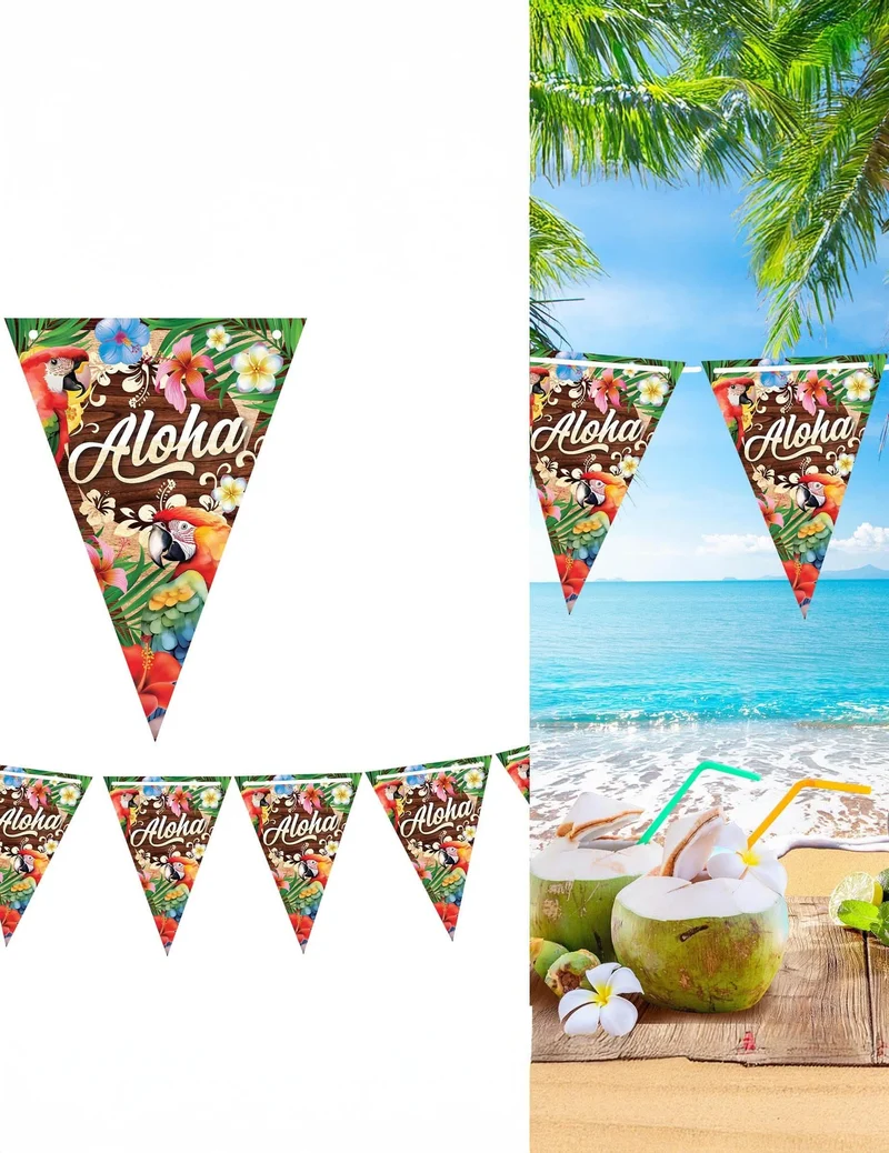 Wimpelkette Aloha Hawaii 3 m