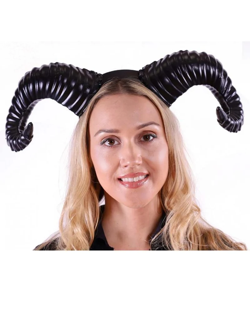 Schwarze Widder Cosplay Hörner