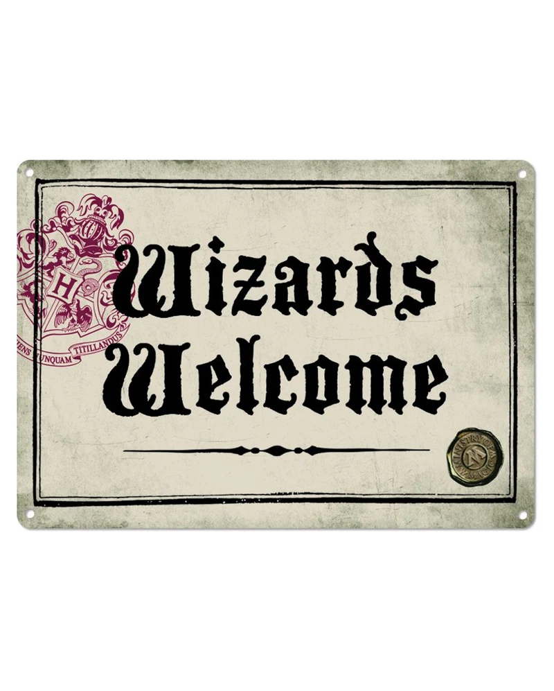 Wizards Welcome Harry Potter Blechschild DIN A5