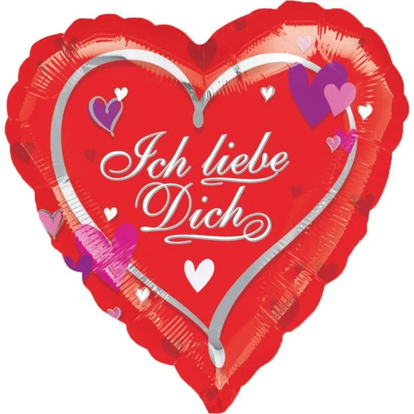 Herz Helium Ballon Rot Ich Liebe Dich Leer 43cm
