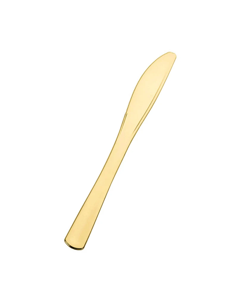 Einweg Messer Gold 12 St.