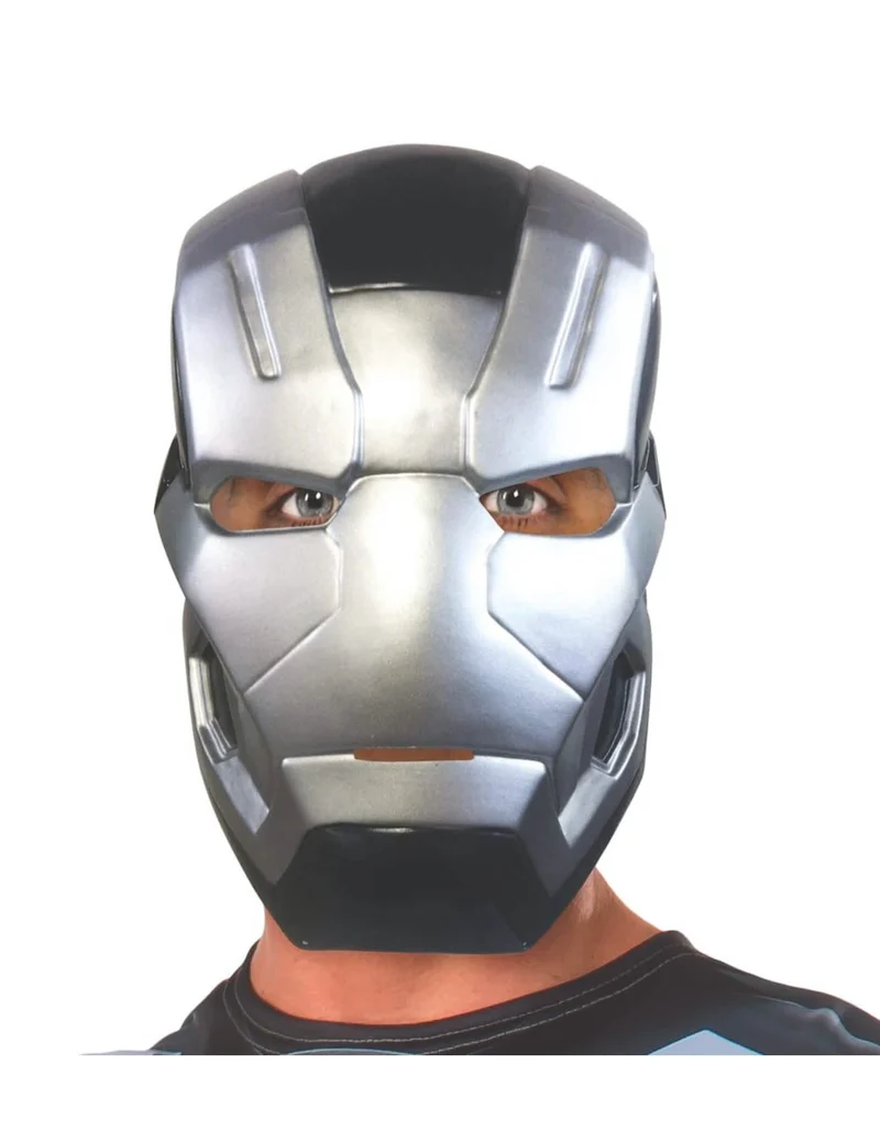 War Machine™-Maske Superhelden-Accessoire silber-schwarz