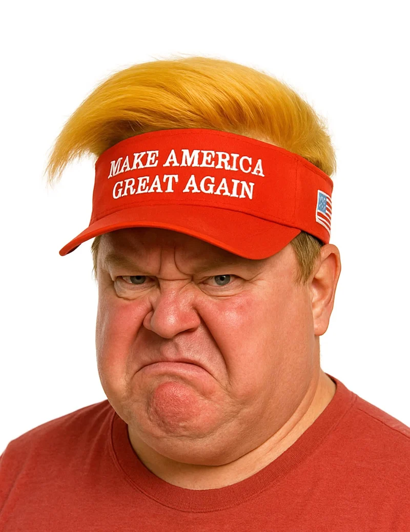 Make America Great Again Visier mit Haaren für Erwachsene