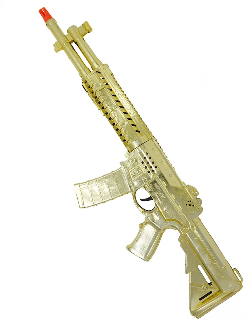 Goldene Sturmgewehr-Attrappe 58 cm
