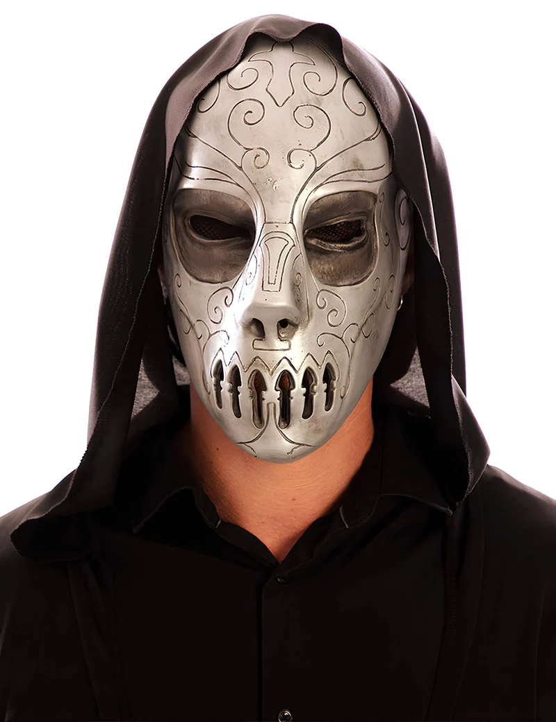 Dunkle Hexermaske Accessoire aus Latex für Erwachsene