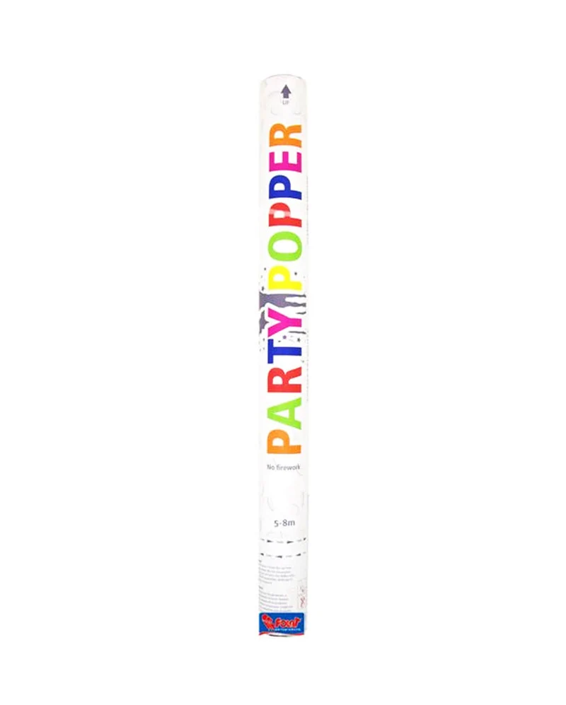 Weißer Konfetti Party Popper