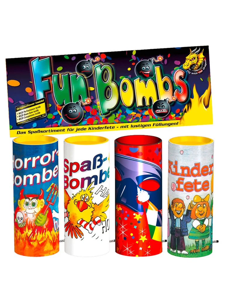 Tischfeuerwerk Fun Bombs 4er Set
