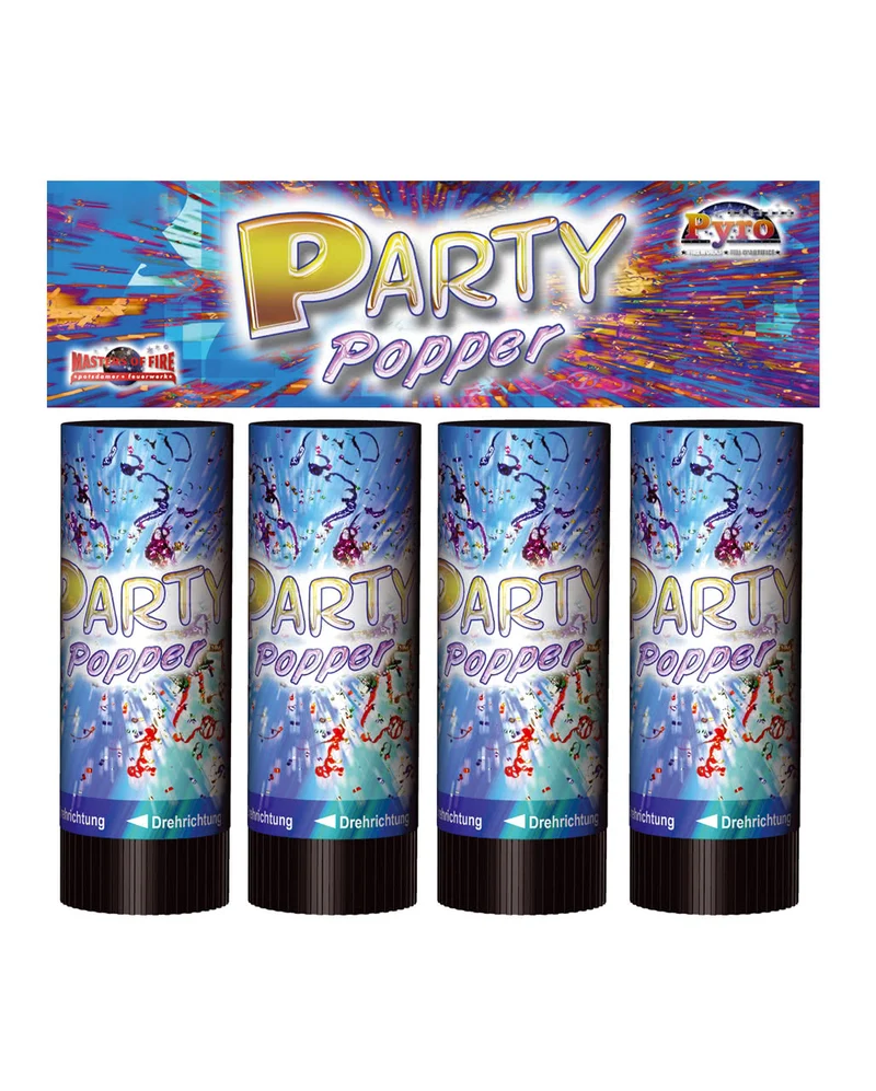 4 Stück Party Popper