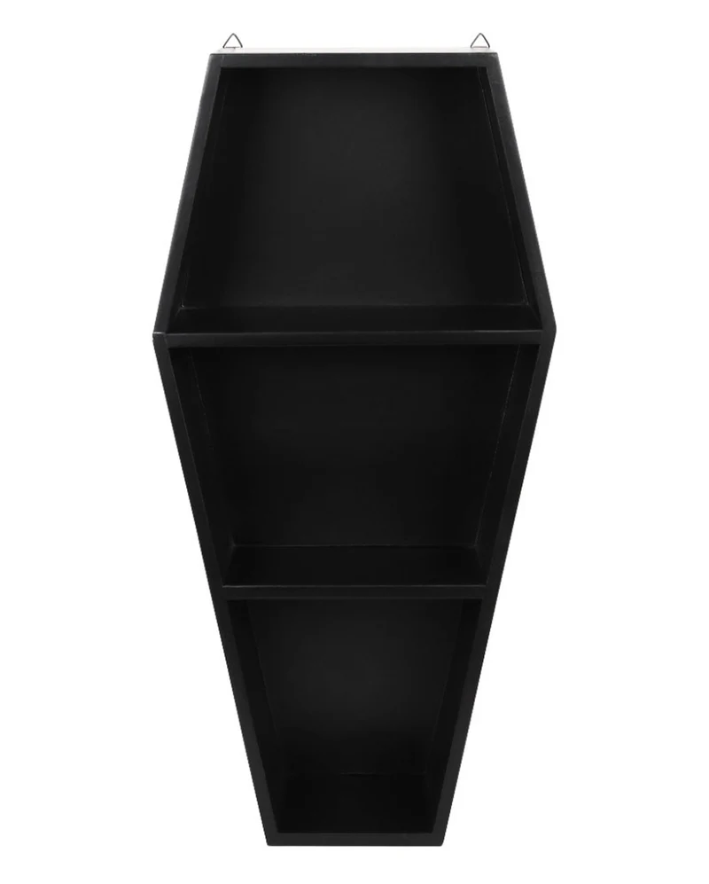 Schwarzes Gothic Sarg Regal 50cm