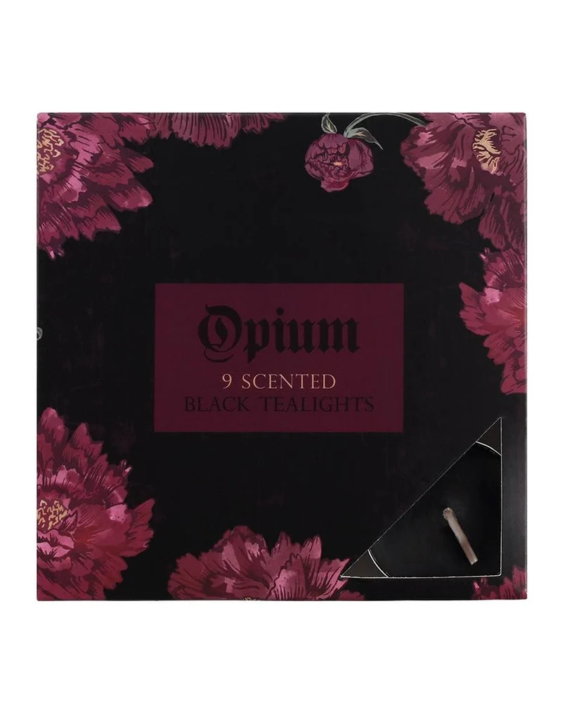 Schwarze Teelichter Opium Parfümiert 9 St.