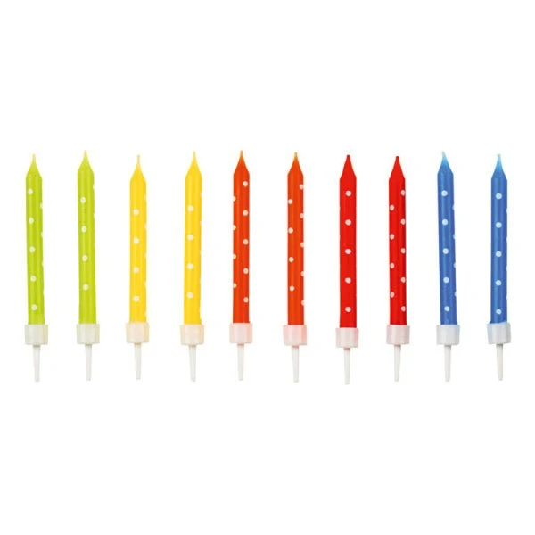 Bunte Kerzen Spirale 7,5cm 24Stk