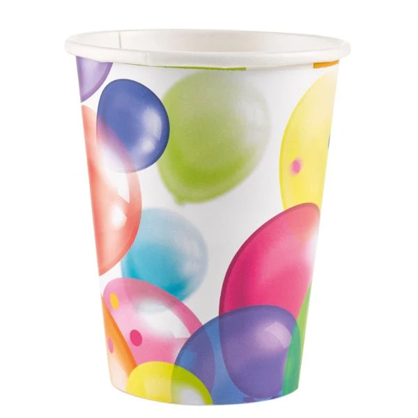 Bunte Becher Ballons 250ml 8Stück