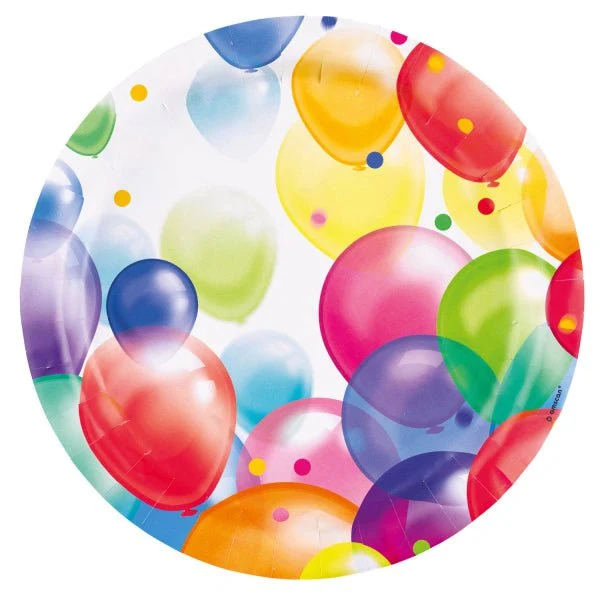 Bunte Teller Ballons 23cm 8Stück