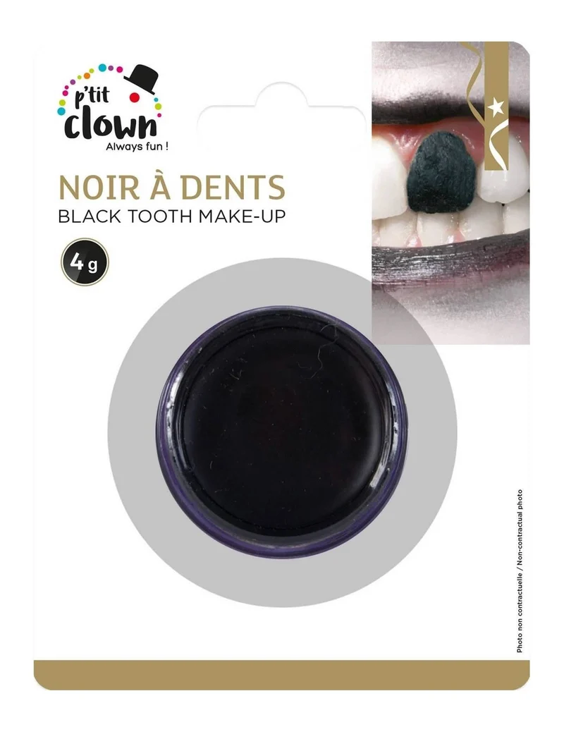 Make-up schwarz für die Zähne