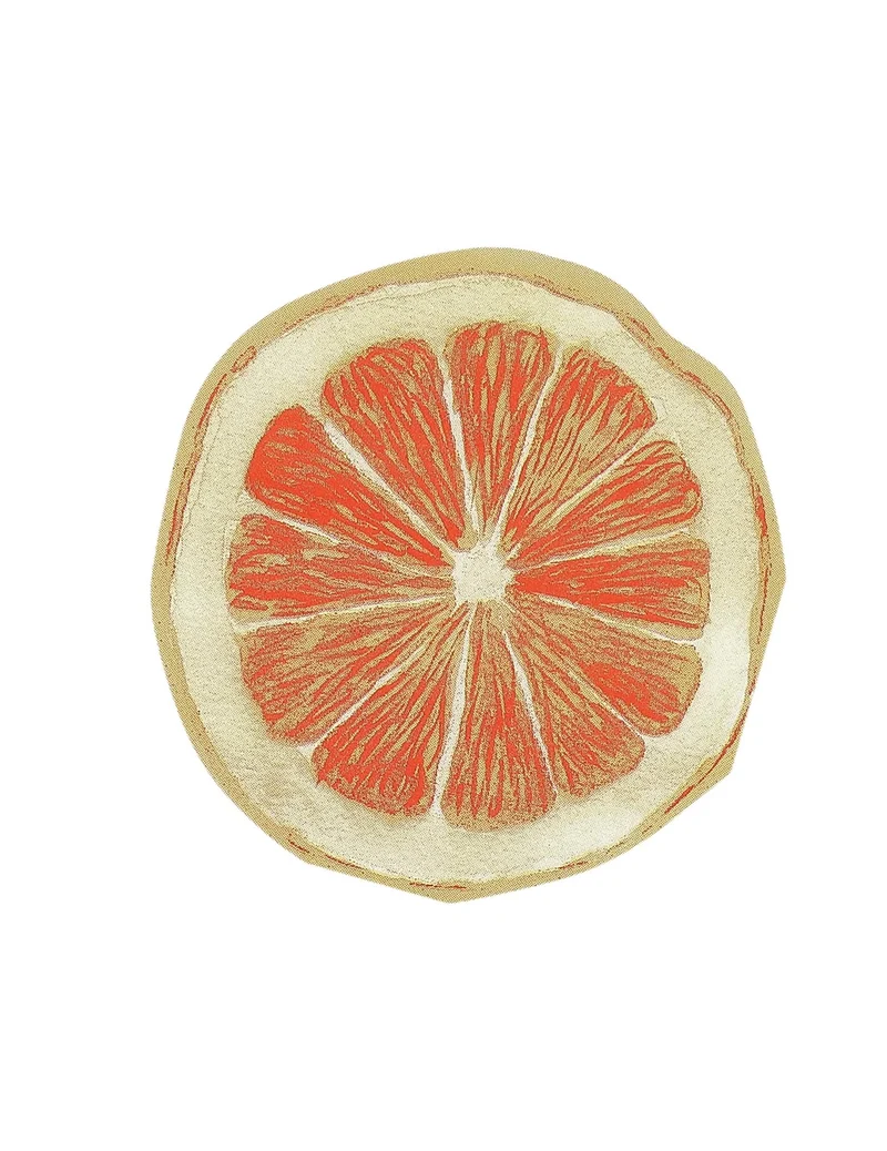 20 Cocktailservietten Zitrusscheibe Orange Papier 24x24cm