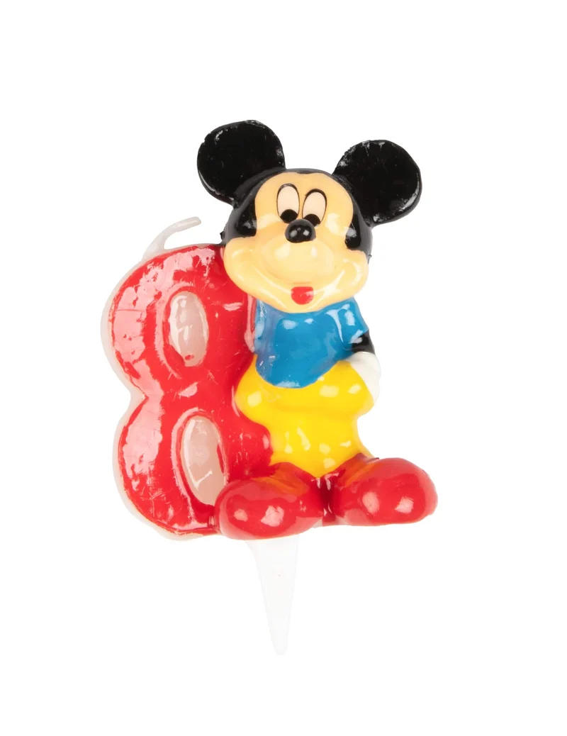 Mickey Maus Geburtstagskerze Nummer 8 Disney