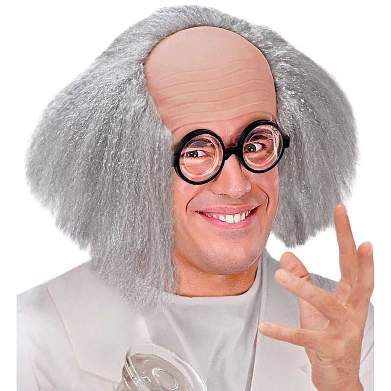 Halloween Perücke Professor Glatze