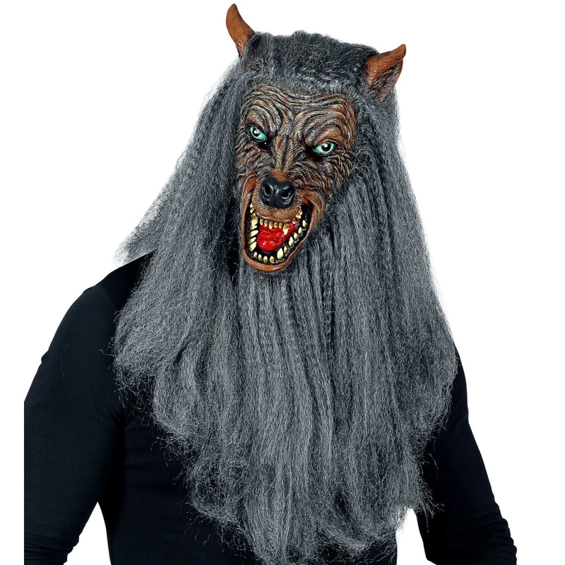 Halloween Maske Werwolf mit Vlies