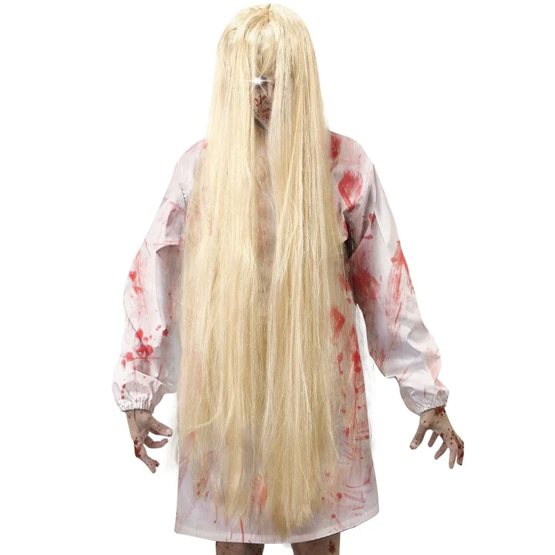 Halloween Perücke Blondes Gespenst 1m