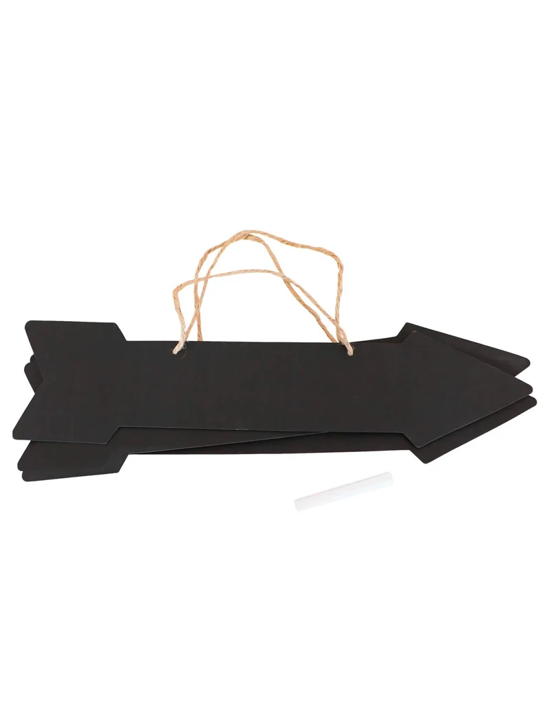 3 ardoise-Wegweiserpfeile mit Kreide 41 x 10 cm zum Aufhängen