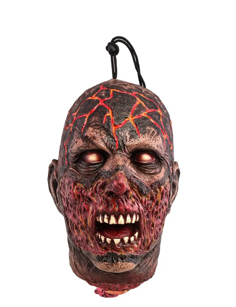 Verbrannter Zombie Kopf, aufhängen, 30 cm