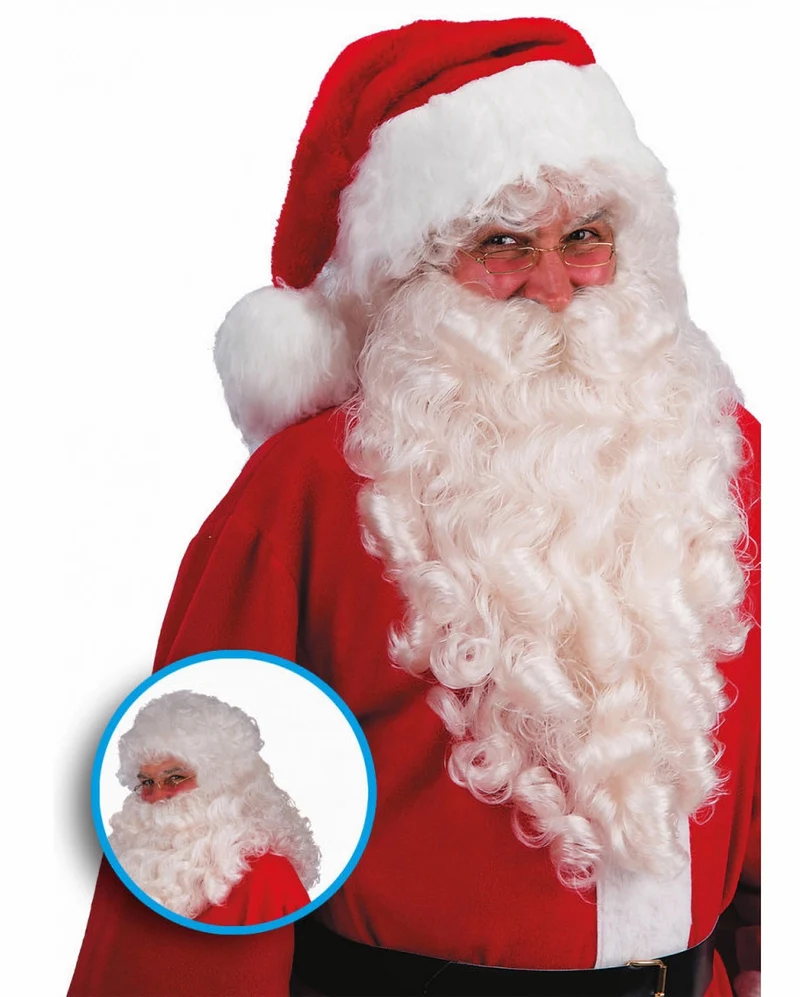 Weihnachtsmann Perücken-Bart-Set 60cm