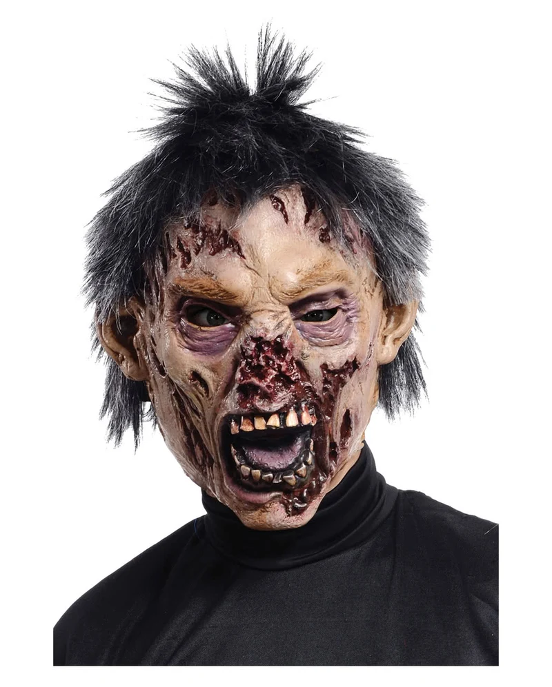Biter Zombie Maske mit Haaren