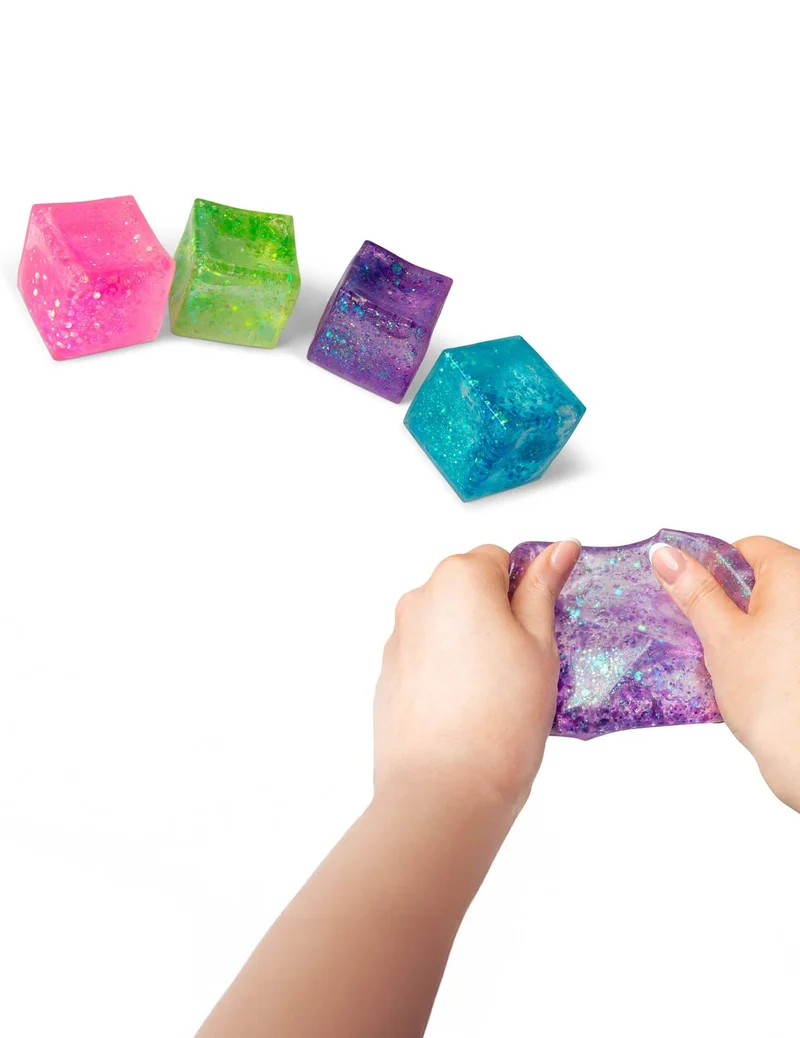 Anti-Stress-Würfel Scrunchems mit Glitzer