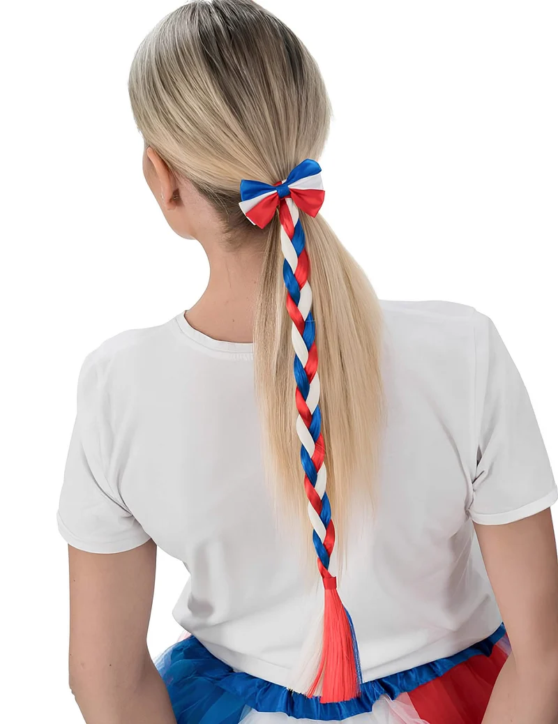 Frankreich Fan-Haargummi mit Zopf