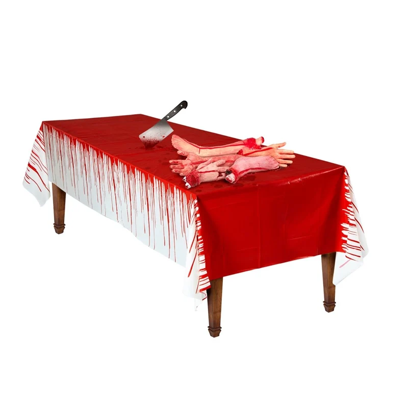 Halloween Tischtuch Blut 2,75m