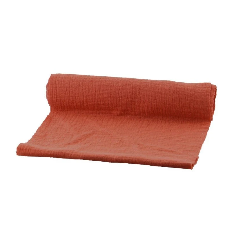 Orange Tischläufer Baumwolle dunkel 3m