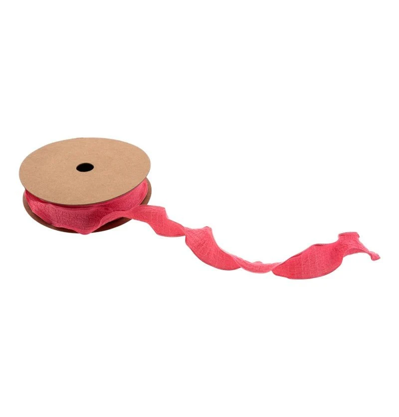 Rosa Band Falten 2.5Cm 10m