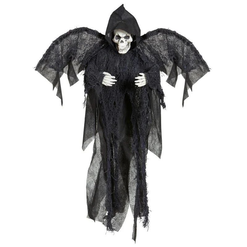 Halloween Puppe Skelett mit Flügeln 51cm