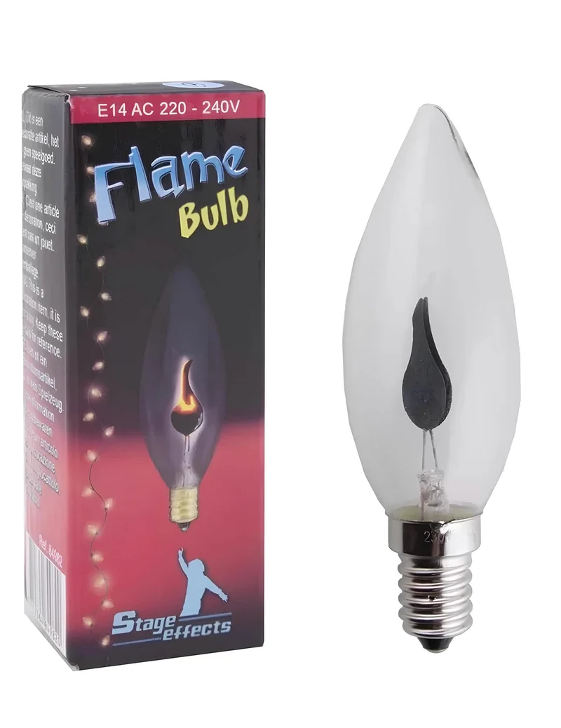 E14-Glühbirne mit Flammeneffekt