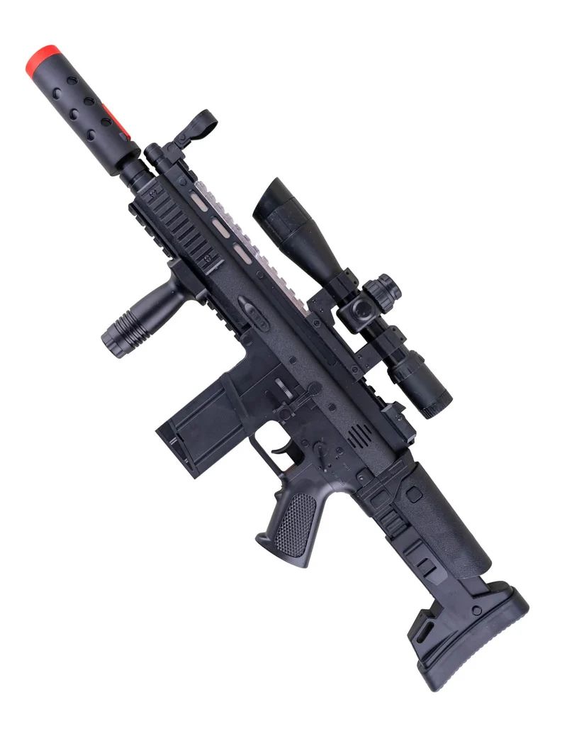 Maschinengewehr mit Rauch, Licht und Soundeffekten