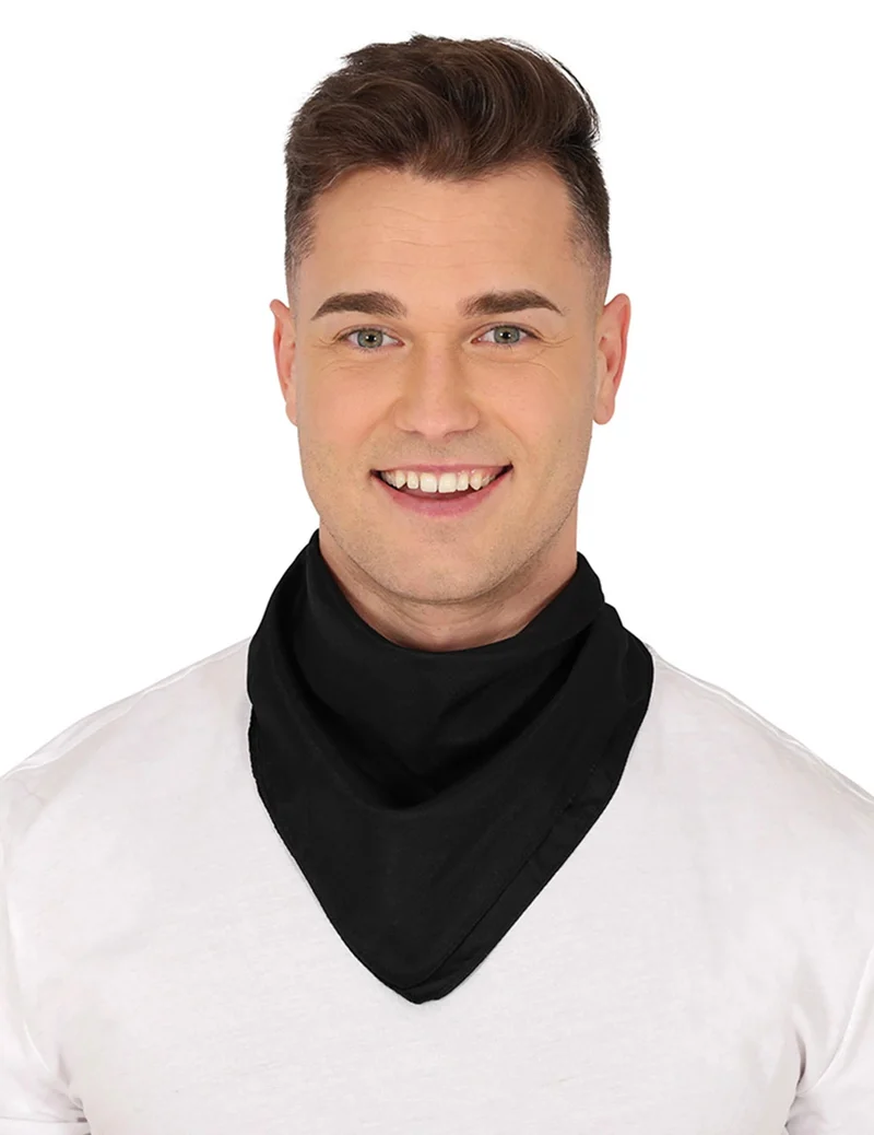 Schwarzes Bandana einfarbig