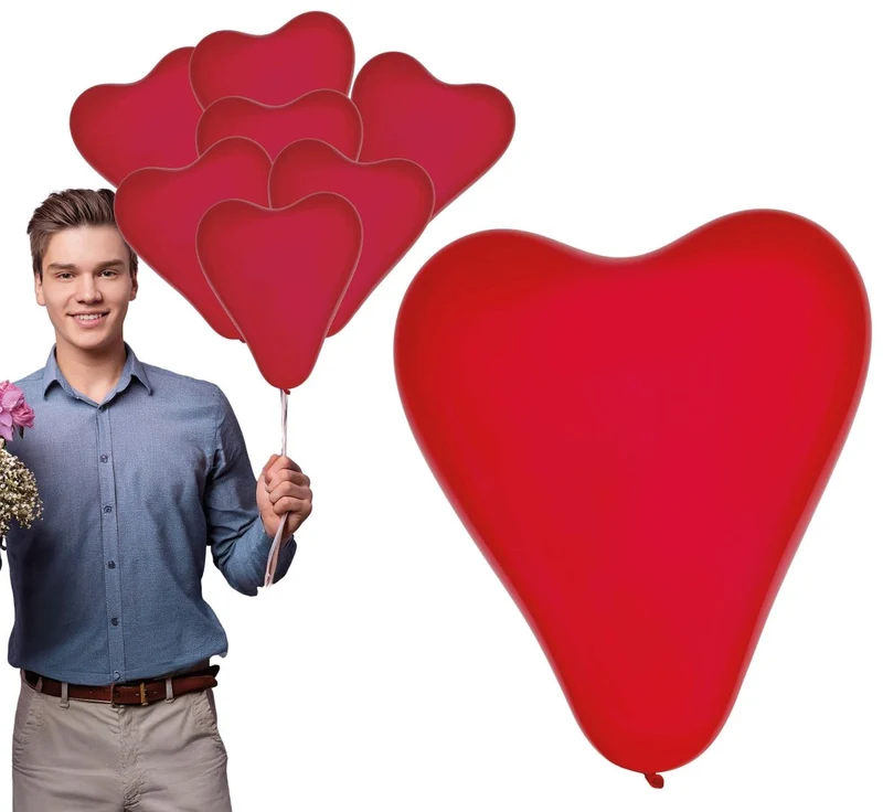 Rote Herzen Ballons 15cm 10Stück