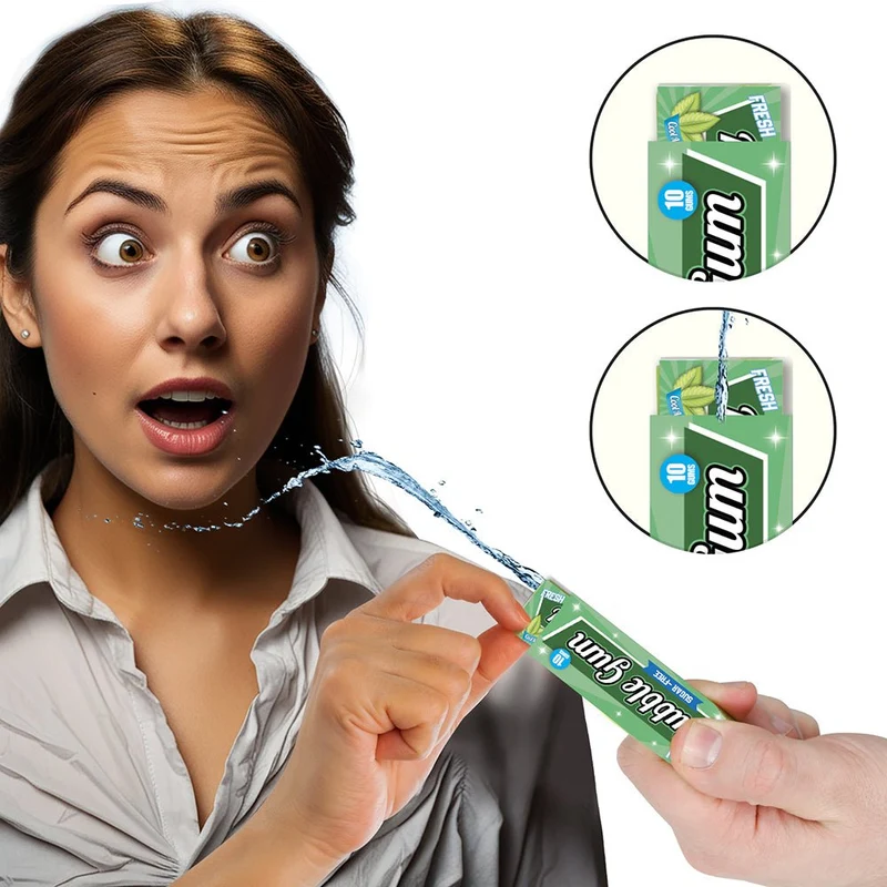 Kaugummi Fopartikel Wasser Sprühen